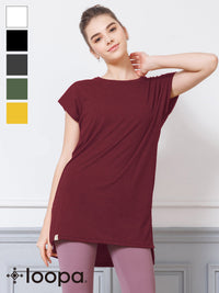 [Loopa] ルーパ サイドスリット チュニック Tee / side slit tunic tee