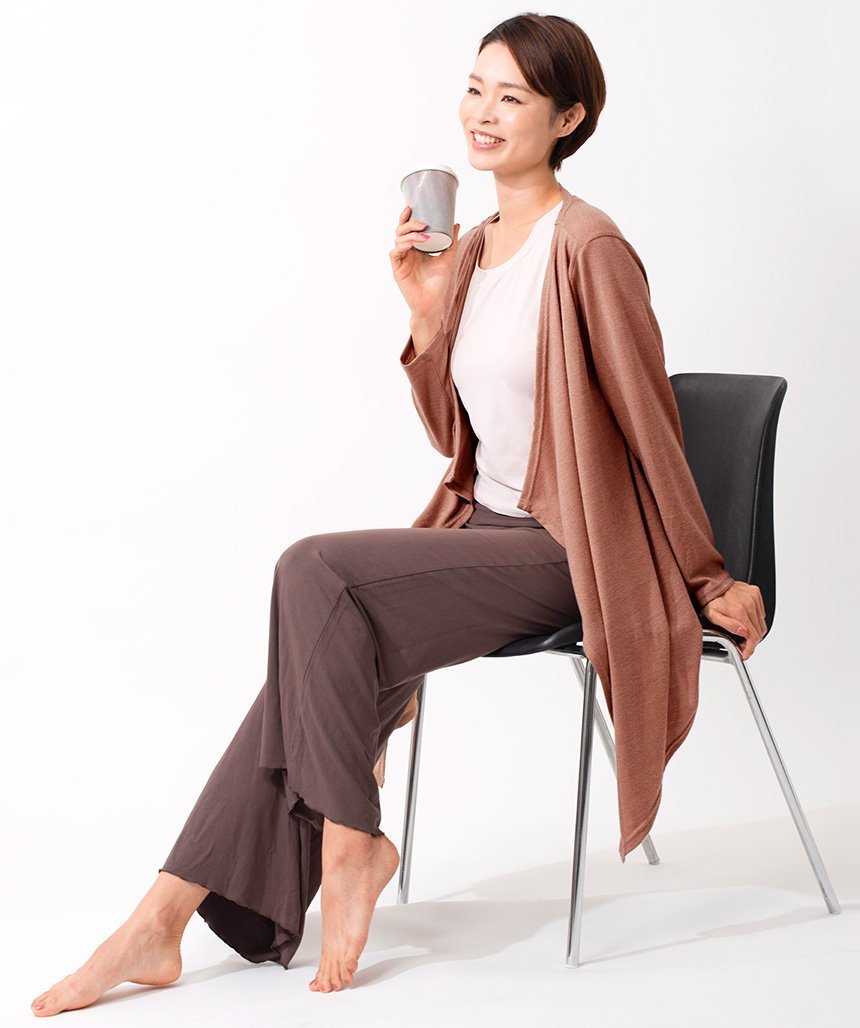 ヨガウェアブランド｜[Loopa] ドレープ カーディガン draped cardigan