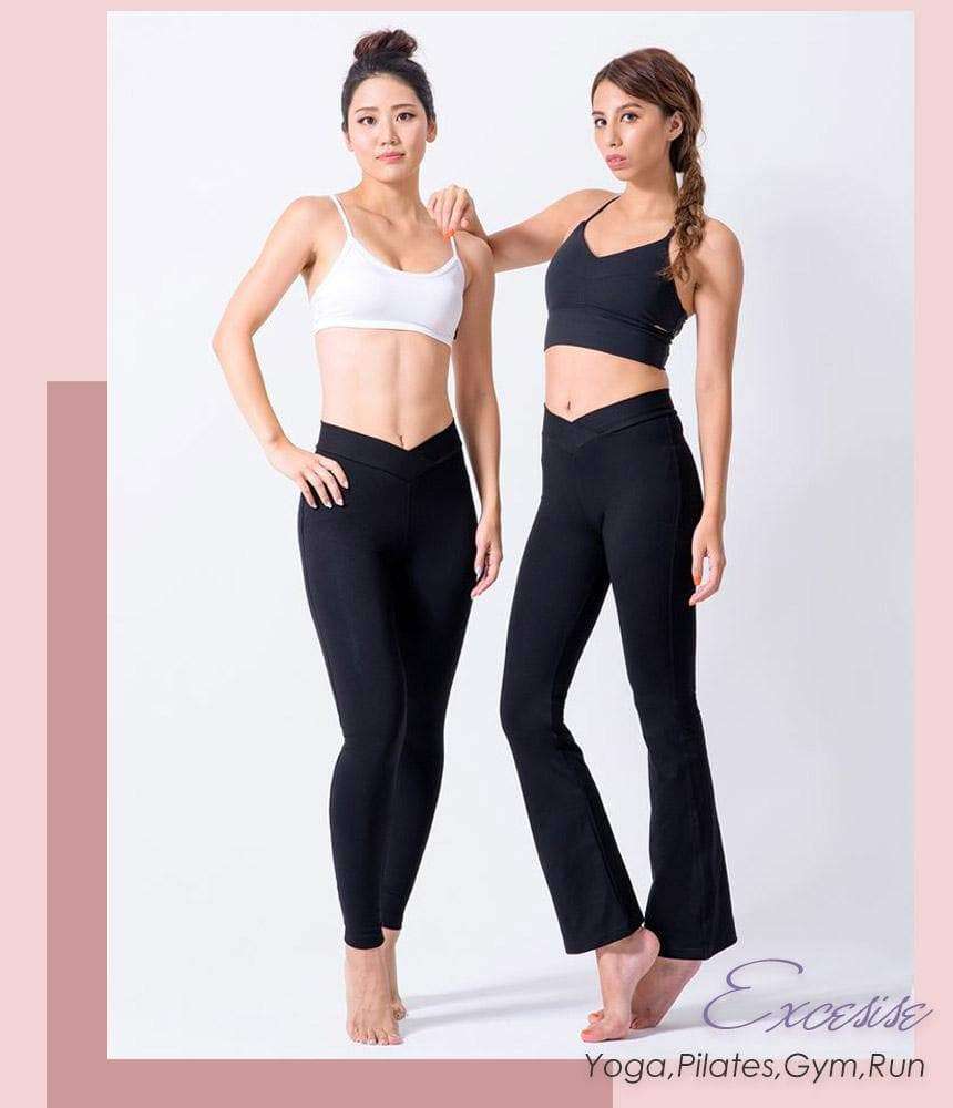 [Loopa] 魔法の美脚 ストレッチ ヨガパンツ Stretch Yoga Pants V-front